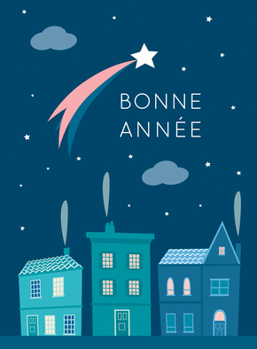 Étoile filante et maisons colorées pour 2026